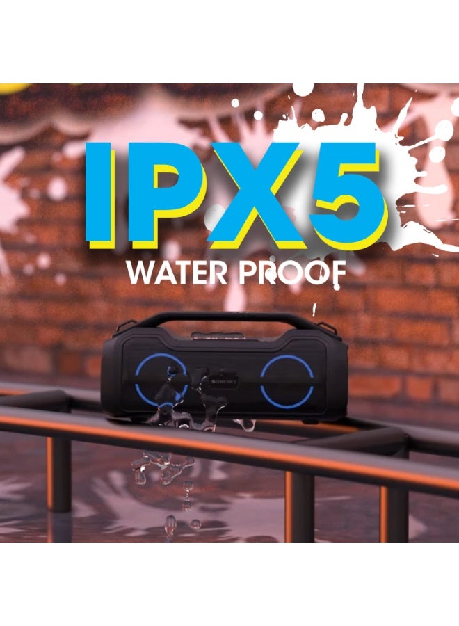 ZEBRONICS Zeb-Sound Feast 500 Bluetooth 5.0 Portable Speaker with 70W, 9H* Backup, TWS, IPX5 Waterproof, Call Function, RGB Lights, AUX, mSD, Voice Assistant, Type C and Grill Finish - Image 2